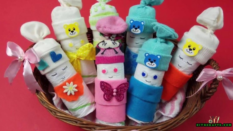 How to Make an Adorable “Diaper Baby” Basket - Baby Shower Gift Idea