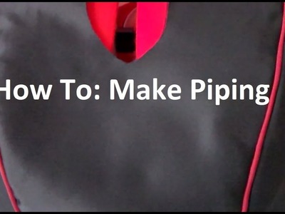 How To: Make and Sew Piping