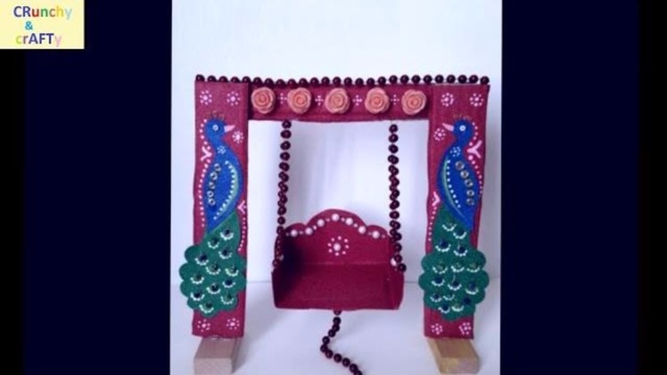 How to make cradle.jhula for bal gopal at home. DIY ideas.# C&C