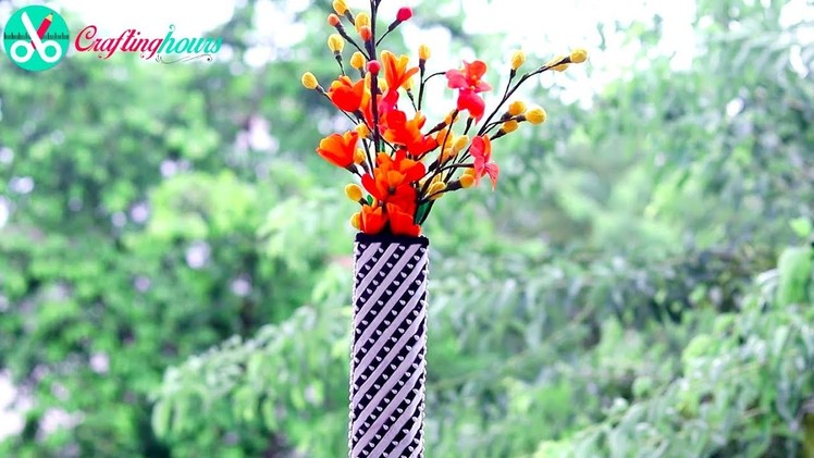 How to Make Cute Flower Vase with Cardboard and Newspaper | DIY Home Decor