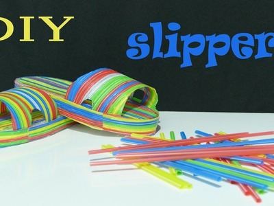 How to make drinking straw slippers at home  -  Drngo