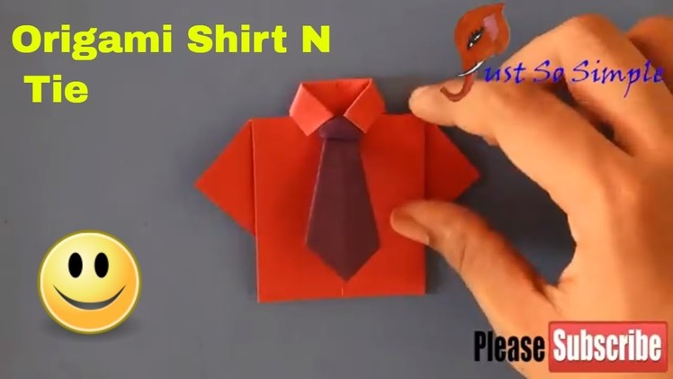How to make easy and quickest origami shirt and tie NO GLUE!! ( using normal paper )