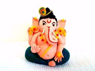 How to make eco friendly Ganesha at home with play doh.clay.