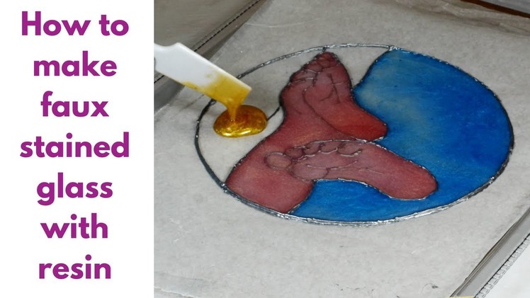 How to make faux stained glass with resin