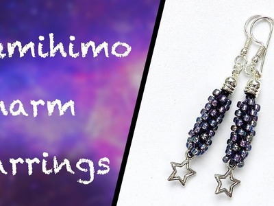 How to make kumihimo charm earrings