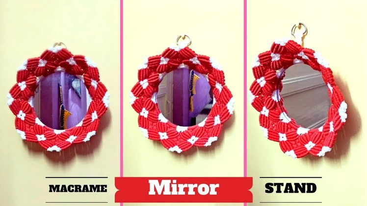 How to make macrame mirror wall hanging | Macrame Art | macrame new mirror design