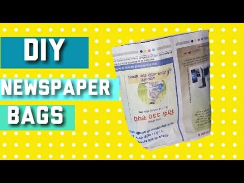 HOW TO MAKE NEWSPAPER BAGS WITHOUT HANDLE