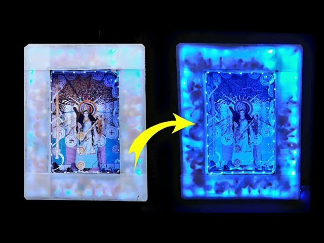 How To Make Photo Frame At Home With Cardboard & LED Strip Light