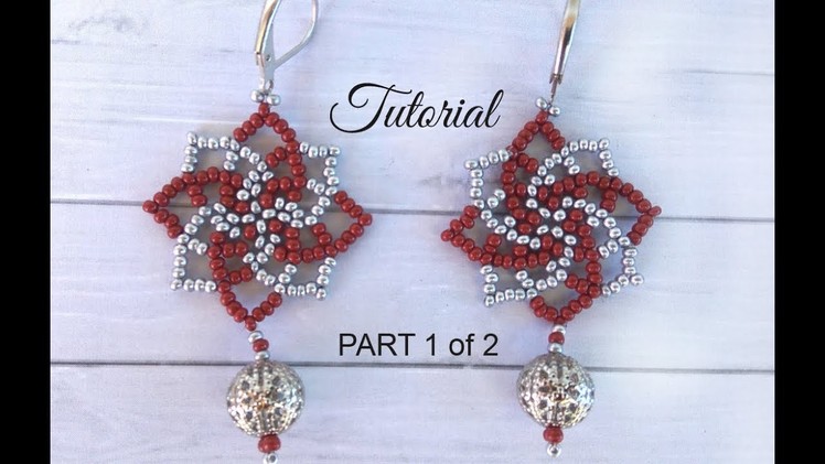 How to make seed bead earings - twist stitch tutorial (part 1)