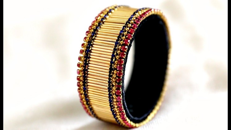 How To Make  Silk Thread Bangles with Tube Beads.  Latest Design Bangles. Inspiration Kidzone