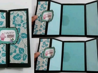 How to make Simple Double Gate Fold Card #Scrapbook