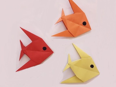 How to make simple paper fish- Origami Fish- Origami easy