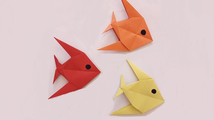 How to make simple paper fish- Origami Fish- Origami easy
