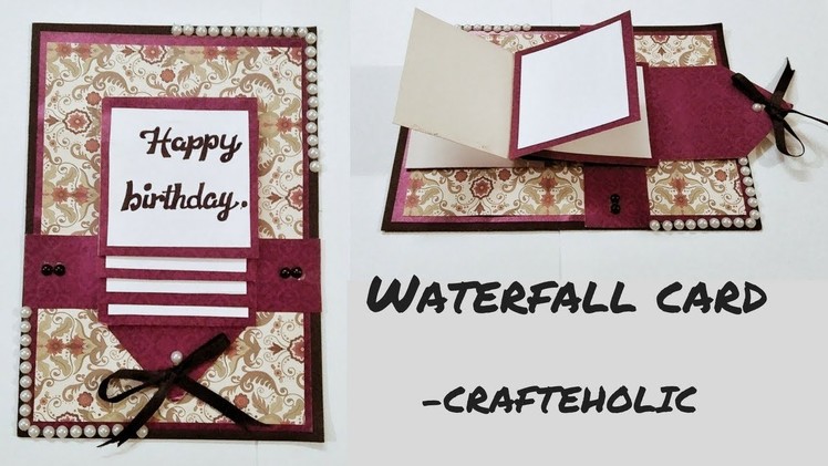 How to make waterfall card \birthday cards\how to make birthday cards