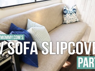 How to Sew a Slipcover for an RV Jackknife Sofa | PART ONE | Vlogust Day 12