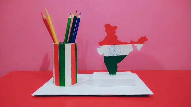 Independence Day Crafts | How to Make Pen Stand | Pen Holder | Pencil Holder | Desk