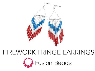 Learn how to make the Firework Fringe Earrings by Fusion Beads