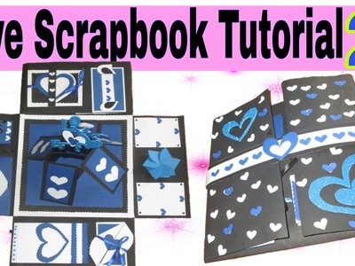 Love Scrapbook Tutorial Part - 2 | Valentine's Day Gift idea| How to make  a scrapbook easy tutorial