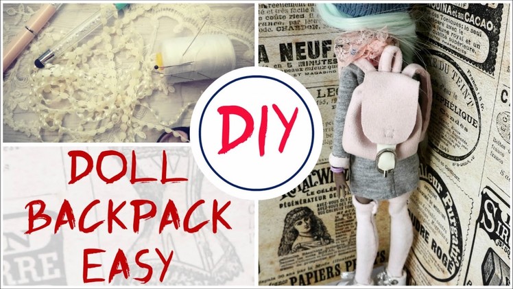 Monster High Doll Backpack Easy Tutorial. How To Make Barbie Bratz Blythe. DIY Handmade Kids Toys
