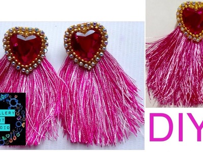 New Design Silk Thread Earring || How To Make Silk Thread Earrings || jewellery art studio