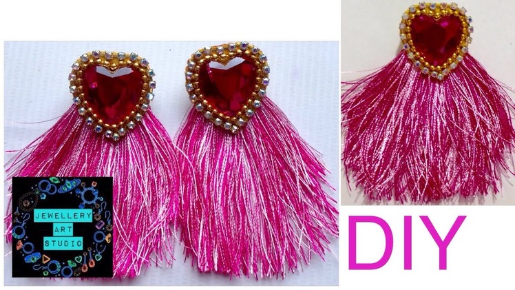 New Design Silk Thread Earring || How To Make Silk Thread Earrings || jewellery art studio