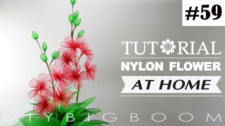 Nylon stocking flowers tutorial #59, How to make nylon stocking flower step by step