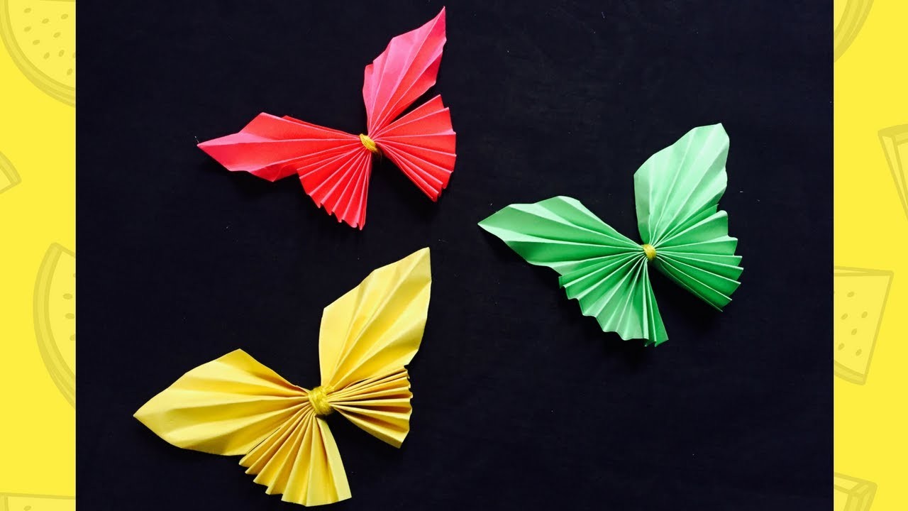 Origami Butterfly Easy Step By Step Wall Butterflies How To Make Paper Butterfly