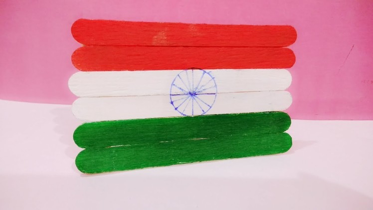 Republic Day Crafts | Independence Day Crafts | How to Make Popsicle Sticks Indian Flag
