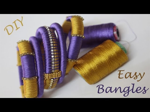 Silk thread bangles- How to make silk thread bangles at home-How to make silk thread bangles