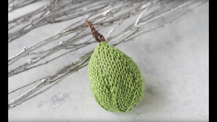 Small Pear Ornament Knitting Pattern