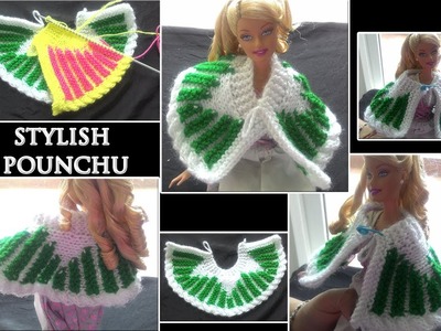 Stylish Pounchu. Shrug Design # II in Hindi Knitting