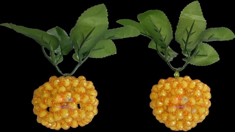 পুতির কমলা এবং মাল্টা. How to make Beaded Orange and Sweet Orange 2 in 1. Beaded Fruits