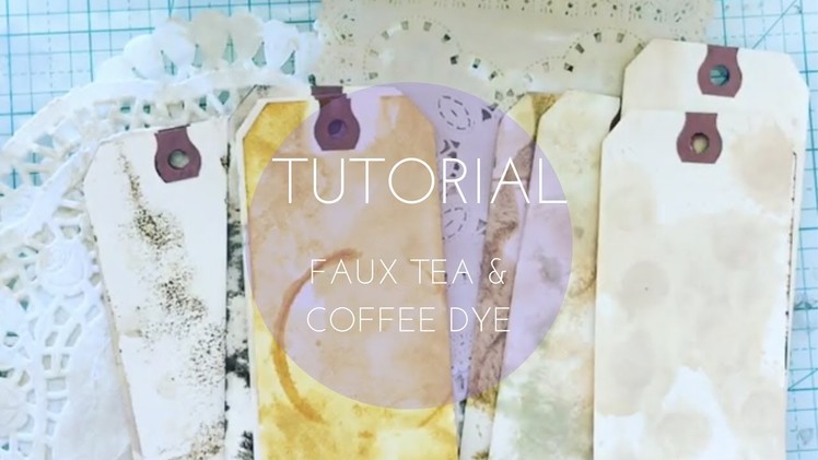 Tutorial -  How to faux tea and coffee dye ephemera for junk journals using distress stains