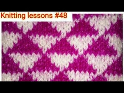 Two Colours || Knitting || Triangles design || Beautiful ||and|| Easy to make
