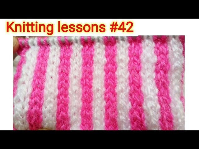 Two Colours || Vertical Strips || Knitting design || Beautiful || and || Easy to make