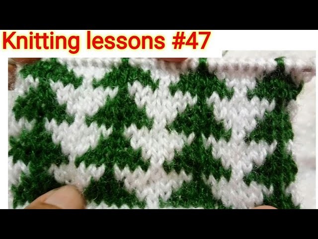 Two Colours || Vertical Triangles || Knitting design || Easy to make