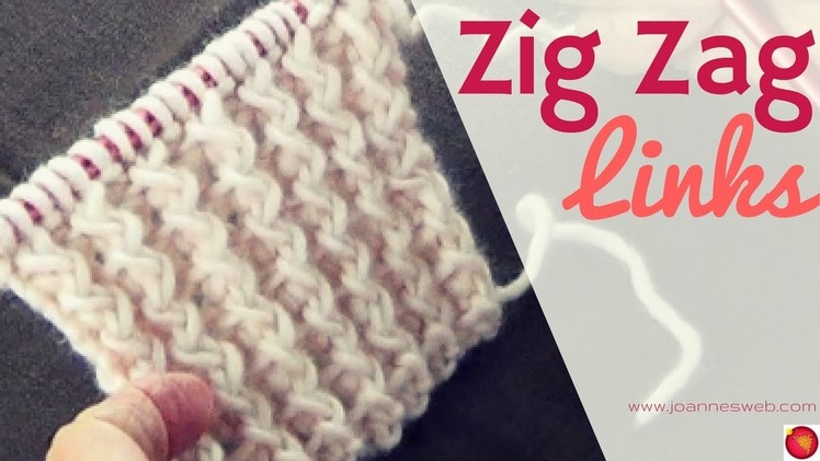 Zig Zag Links Knitting Pattern | Rib Stitch Knit | Zig Zag Knitted Stitches