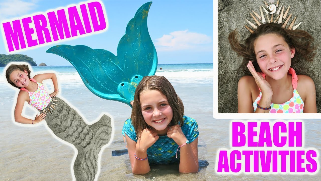 3 Best Real Mermaid Beach Activities | How To Mermaid Tail Crown With Ava | Kids Cooking and Crafts