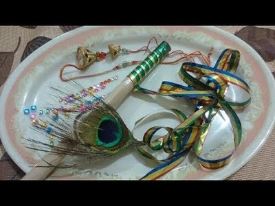 Bansuri decoration ideas:How to decorate bansuri at home:Krishna bansuri decoration