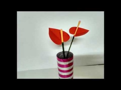 Craft ideas for kids.paper flower.फारच सुन्दर आणि सोपी कागदाची फुले