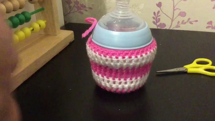 Crochet bottle cosy cover for Tommee Tippee small 5oz bottle handmade