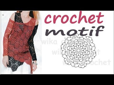 CROCHET Flower Motif Pattern Wika crochet