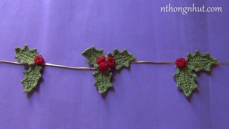 Crochet mistletoe tutorial - Pattern 1