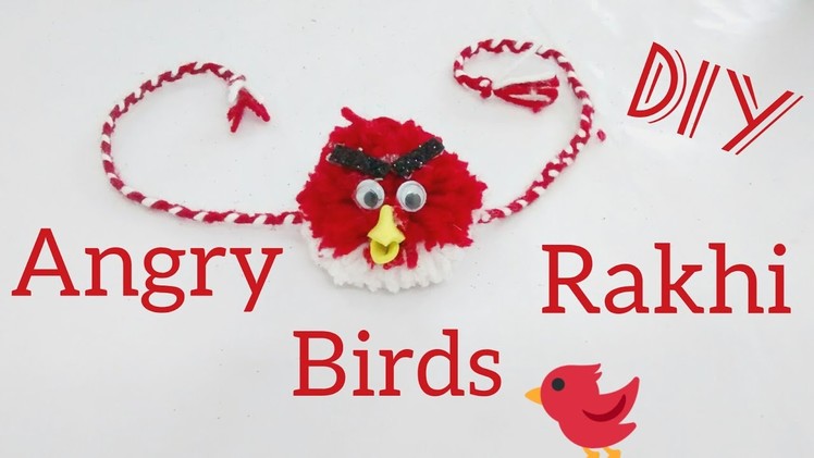 DIY Angry Birds KIDS Rakhi – How To Make Angry Birds kids rakhi with Pom-pom (ENGLISH SUBTITLE)