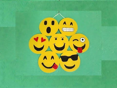 DIY Emoji wall hanging, How to make emoji or smily wall hanging by uses paper in few minutes.