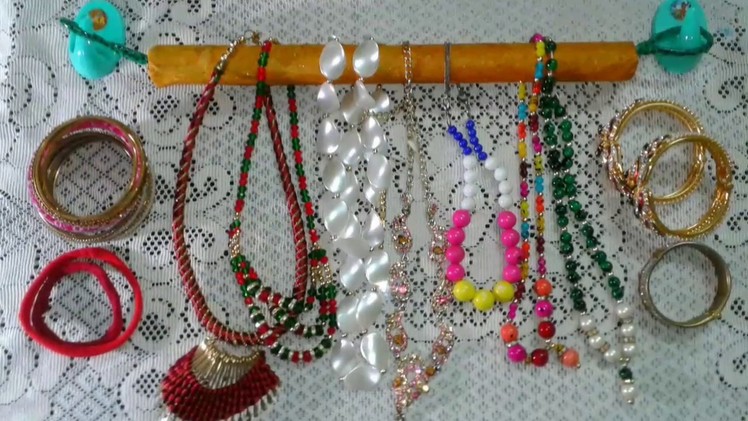 Diy Necklace Holder. How to Make Hair Bow. Bracelet Holder.Jewelry Organizer Holder in Hindi