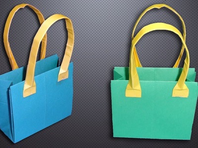 DIY Paper Crafts : Simple Paper Gift Bag Making (Easy Shopping Bag)