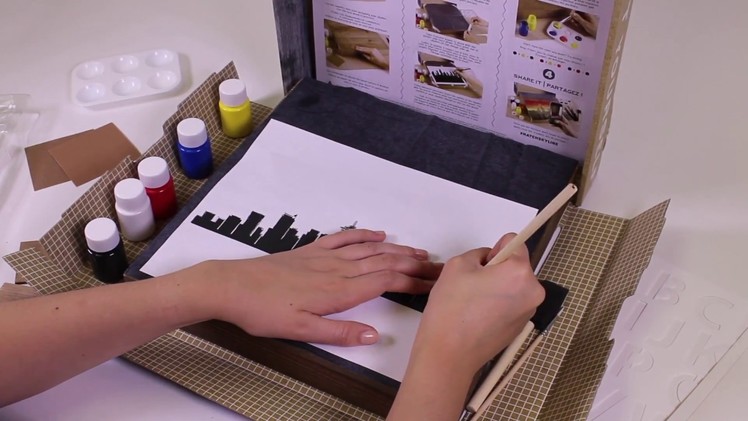 Dremel Hatch Project Kits Skyline Pallet Art  - How to Use Transfer Paper
