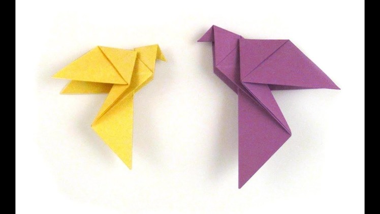 Easter Origami - Easy Origami Bird - How to make an easy origami dove