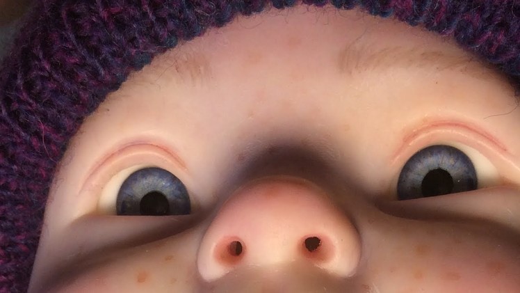 ????How I removed the nostrils on reborn baby dolls nose ???? No electric drill or burning diy how to